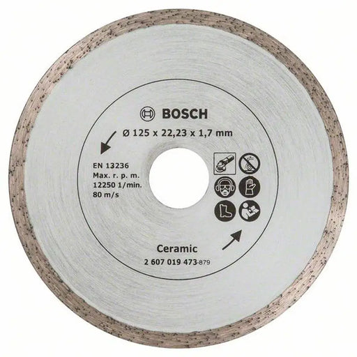 DIAMOND DISC FOR CUTTING NON-METAL BOSCH 125x1.7x22.23 - Дискове за ъглошлайфи<<<Консумативи за