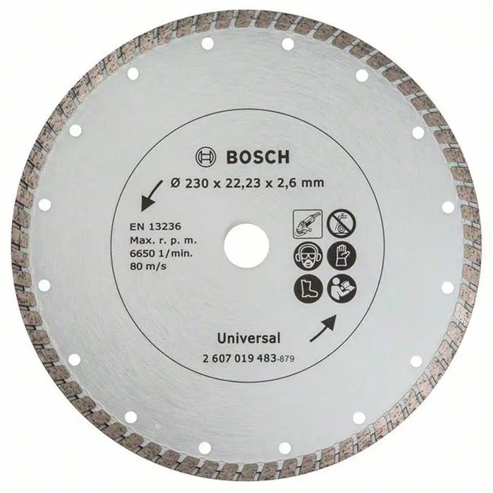 DIAMOND DISC FOR CUTTING NON-METAL BOSCH 230x2.6x22.23 - Дискове за ъглошлайфи<<<Консумативи за