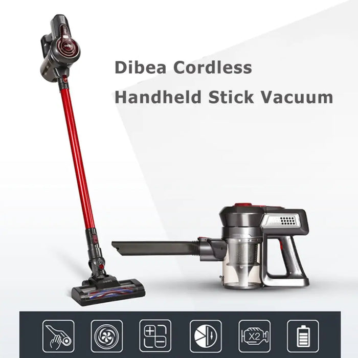 Dibea T6 Cordless Vacuum Cleaner with Docking Station and Container 7kpa Suction - Cordless Vacuum Cleaners