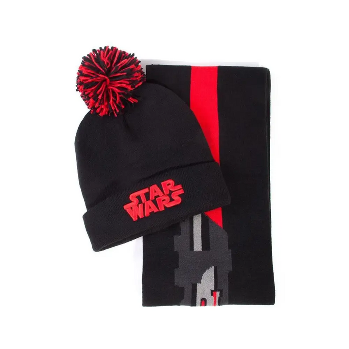 DIFUZED Star Wars scarf and hat set Darth Vader Black/Red - Дрехи и аксесоари<<<Геймърска периферия<<<ValiAPI
