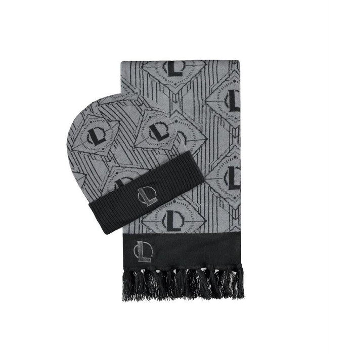 DIFUZED League Of Legend scarf and hat set, Grey/Black