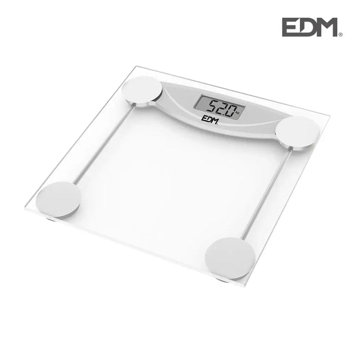 Digital Bathroom Scales EDM 07520 Black Transparent Crystal 180 kg - Баня<<<Дом Градина<<<BigBuy&&&Кантари за