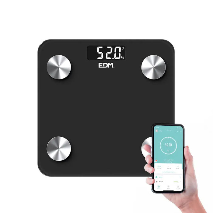 Digital Bathroom Scales EDM 07613 Body Composition Black 180 kg - Баня<<<Дом Градина<<<BigBuy&&&Кантари за