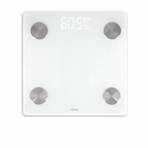 Digital Bathroom Scales Livoo DOM528W White Tempered glass 180 kg - Кантари за баня<<<Баня<<<Дом Градина<<<BigBuy
