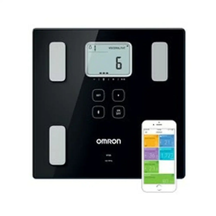 Digital Bathroom Scales Omron HBF-222T-EBK Black 34 x 32 x 8 cm - Кантари за баня<<<Баня<<<Дом