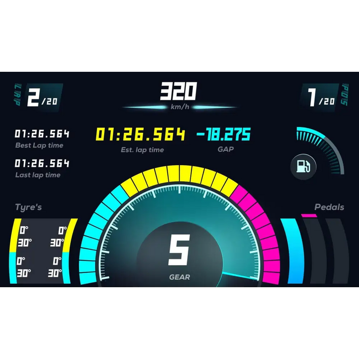 Digital dashboard MOZA RM Dashboard - Аксесоари за Волани<<<Геймърска периферия<<<ValiAPI
