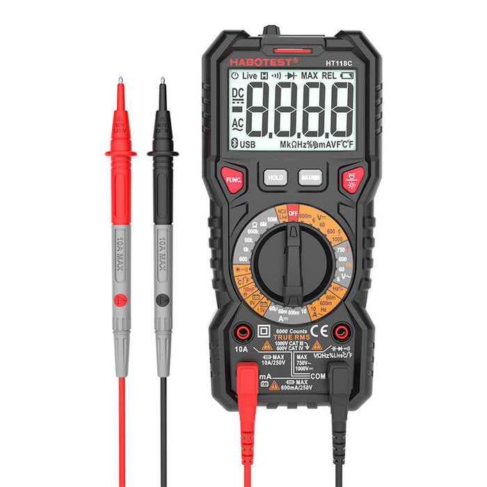 Digital Multimeter with Flashlight Habotest HT118C True RMS NCV battery testing - Measuring tools<<<Tools<<<InnproXML