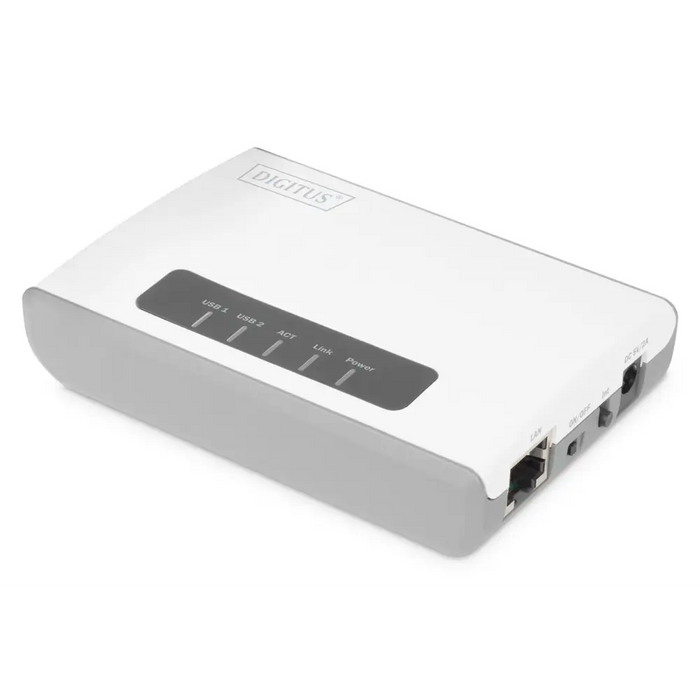 Digitus 2 Port USB 2.0 Wireless Multi-Functional Network Server 300 Mbps - PrintServer - Print
