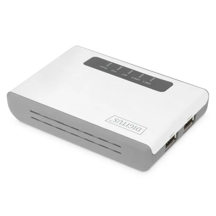 Digitus 2 Port USB 2.0 Wireless Multi-Functional Network Server 300 Mbps - PrintServer - Print