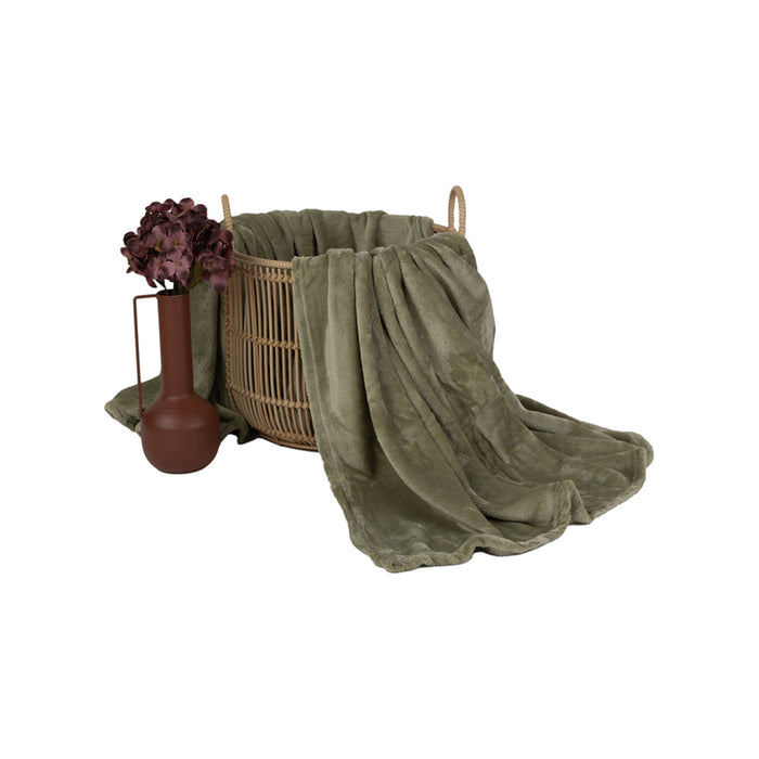 BLANKET DILIOS SILK TOUCH 130X170 CM GREEN