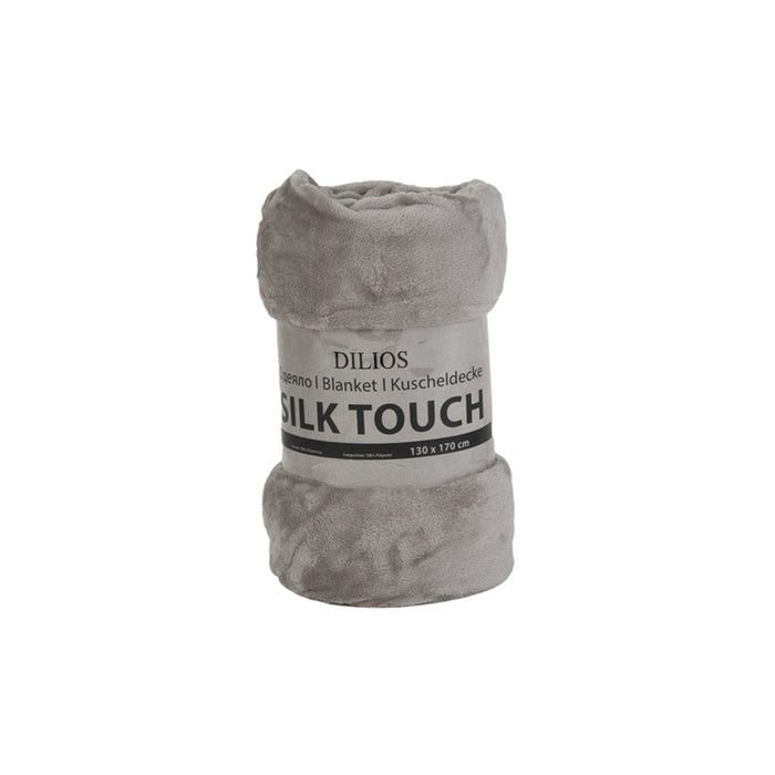 BLANKET DILIOS SILK TOUCH 130X170 CM GRAY
