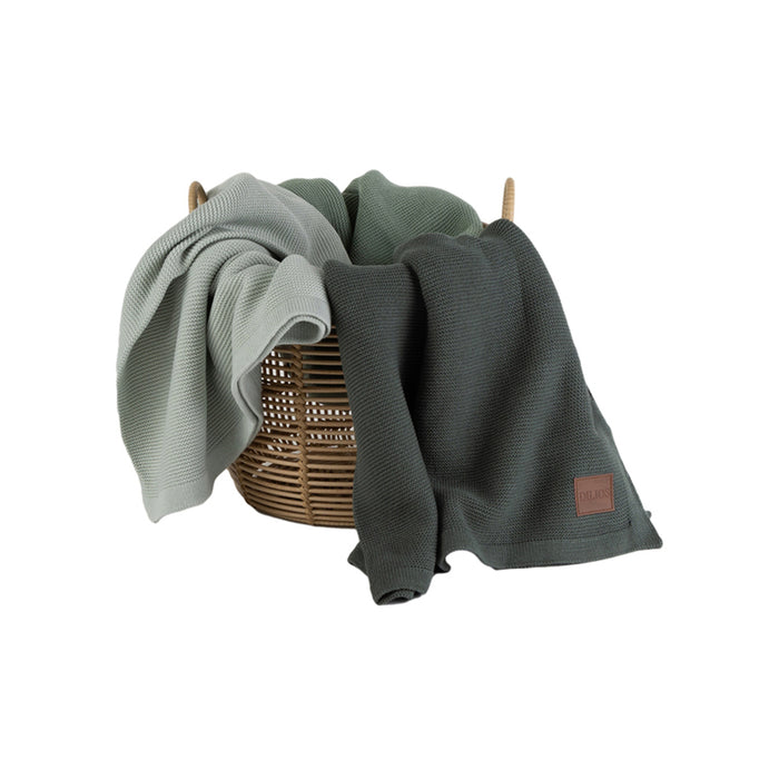 BLANKET DILIOS AMELIA 120X175 CM GREEN