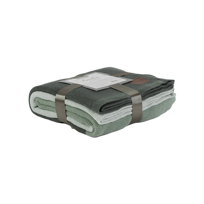 BLANKET DILIOS AMELIA 120X175 CM GREEN