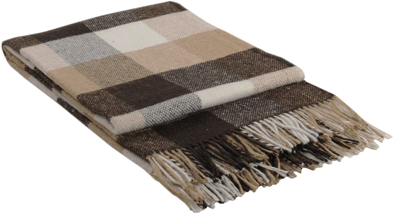 Dilios wool blanket - Palermo, 140 x 200 cm, brown