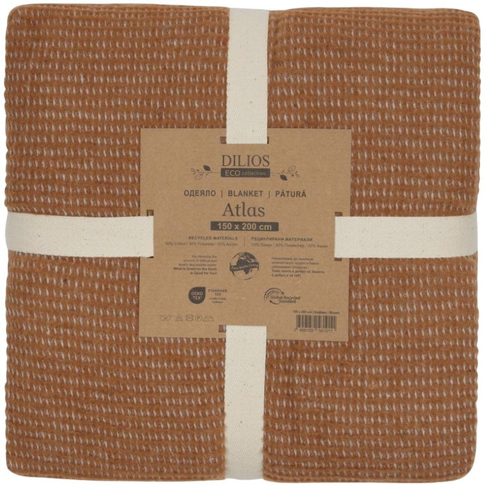 BLANKET ATLAS DILIOS 150X200 CM BROWN