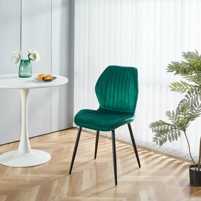 DINING CHAIR KJC104 GREEN - Трапезни столове<<<Мебели и обков<<<Мебели и интериор<<<Praktiker&&&Трапезни