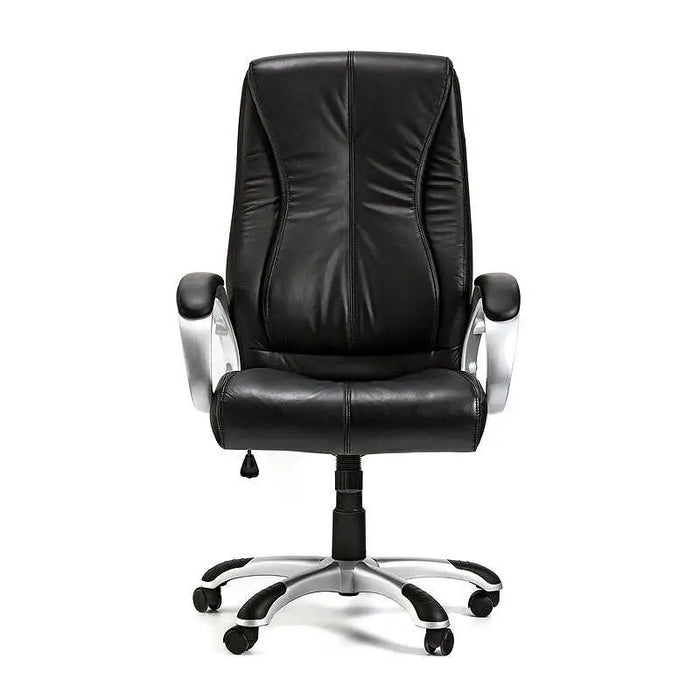 Director’s chair Hugo genuine leather black - Офис столове<<<За офиса<<<ZoraSite