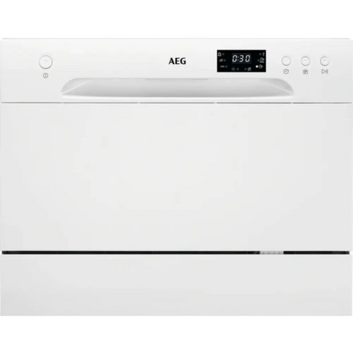 Dishwasher compact AEG FFB21200CW + Detergent Electrolux M2DCP050 for cleaning dishwashers - Съдомиялни