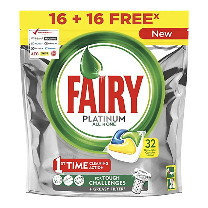 Dishwasher lozenges Fairy Platinum All in One - Почистване Прахосмукачки И Гладене<<<Дом Градина<<<BigBuy&&&Други