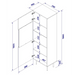 Display case PALAZZO 60x42x190 black + oak craft - Wooden shelvesRGA-DRE<<<ShelvesRGA<<<ActionPL