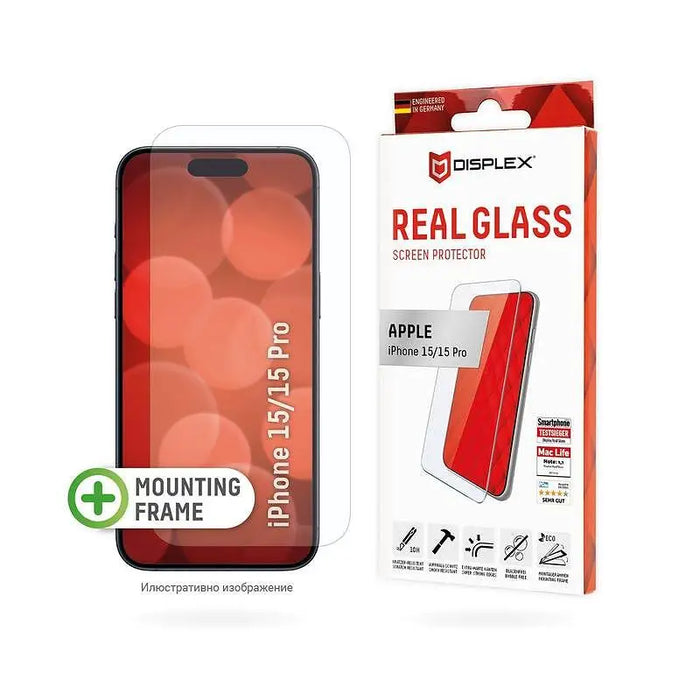 Display protector Displex iPhone 15/15 Pro 2D - Протектори за дисплей<<<Аксесоари за телефони<<<Телефони<<<Телефони и