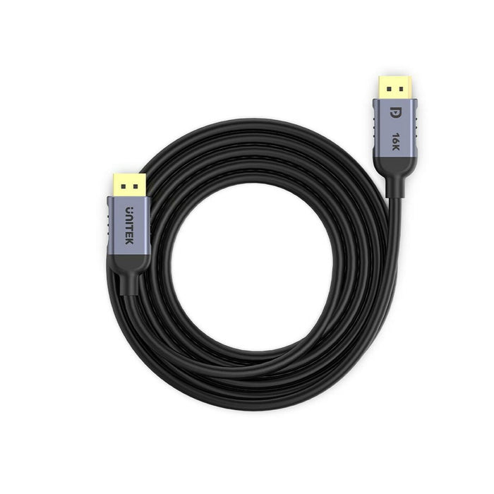 DisplayPort Cable Unitek C1628GY01-2M Black Grey 2 m - Кабели DisplayPort<<<Компютър Кабели и адаптери<<<Компютри|