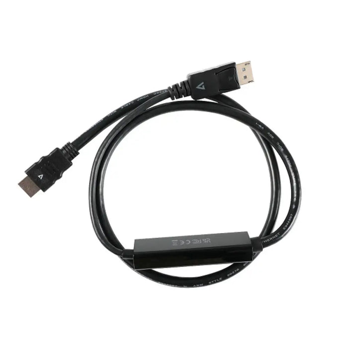 DisplayPort to HDMI Cable V7 V7DP14HDMI21-1M-BLK - Компютър Кабели и адаптери<<<Компютри| Електроника<<<BigBuy&&&Кабели