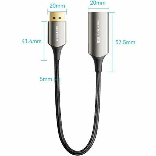 DisplayPort to HDMI Cable Vention HFNBC Black - Компютър Кабели и адаптери<<<Компютри|
