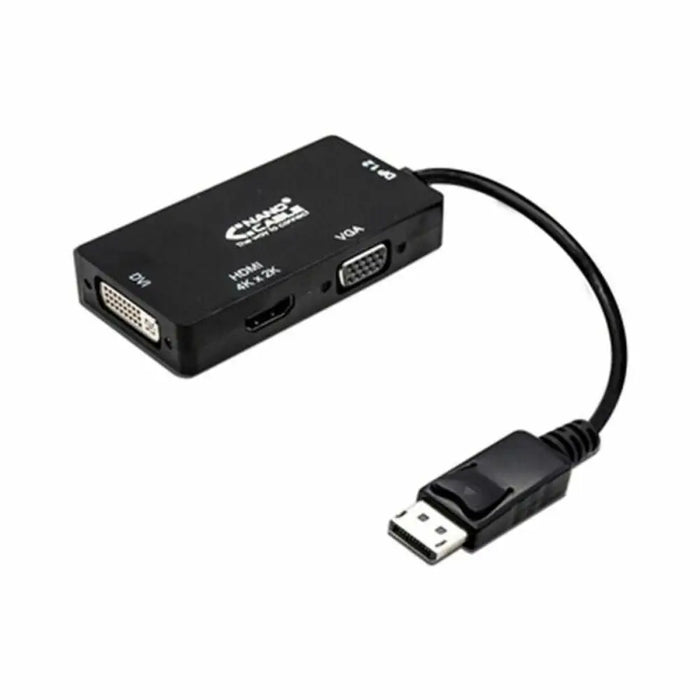 DisplayPort to VGA/DVI/HDMI adapter 3 en 1 NANOCABLE 10.16.3301-BK Black - Компютър Кабели и адаптери<<<Компютри|