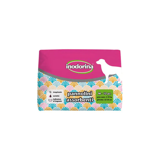 Disposable nappies Inodorina 12 Units - Домашни Животни<<<Дом Градина<<<BigBuy&&&Здраве и хигиена<<<Домашни