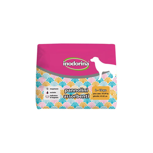 Disposable nappies Inodorina 12 Units - Домашни Животни<<<Дом Градина<<<BigBuy&&&Здраве и хигиена<<<Домашни