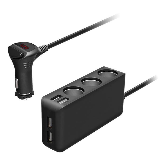 CHARGER 12V DIVA 3xSOCKET SPLIT/4xUSB
