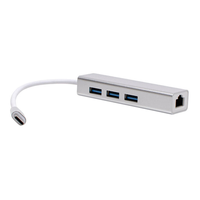 USB HUB DIVA USB-C 3.0 3x USB A 3.0+LAN