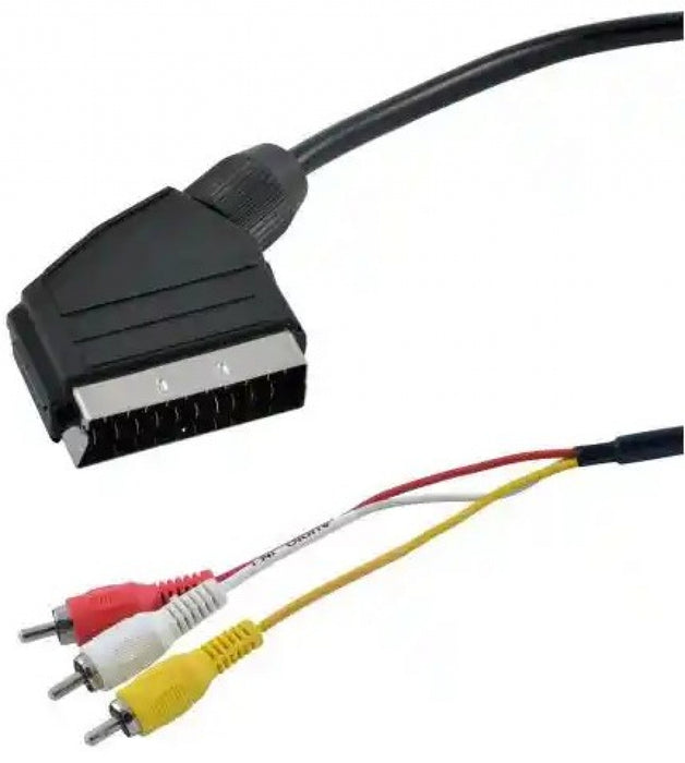 Cable Diva Scart to 3RCA 1.5m Black