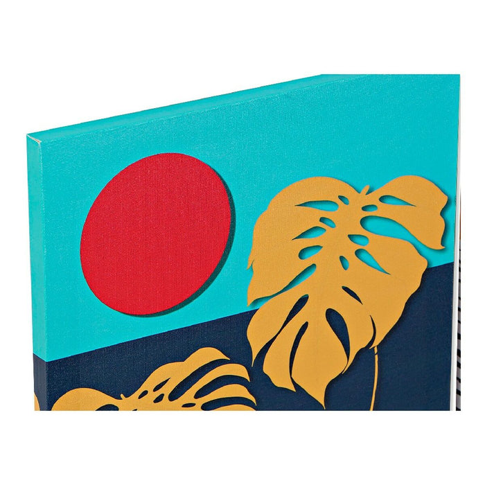 Canvas DKD Home Decor Tropical Canvas MDF Wood 30 x 1,8 x 40 cm