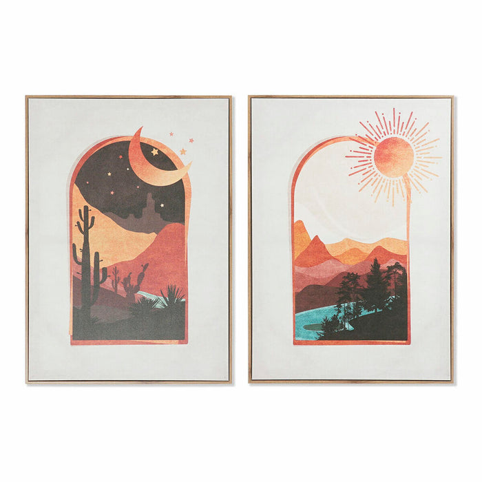 Canvas DKD Home Decor Canvas MDF Wood 50 x 3 x 70 cm