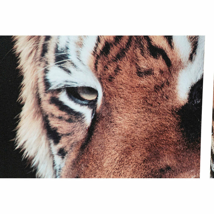 Canvas DKD Home Decor Pinewood Canvas 150 x 2 x 80 cm Tiger