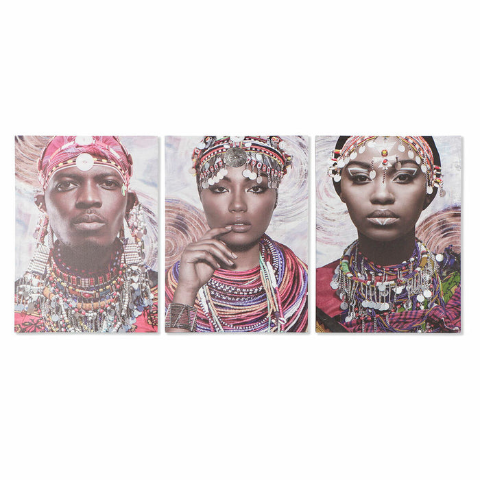 Canvas DKD Home Decor Canvas MDF Wood 50 x 1,8 x 70 cm