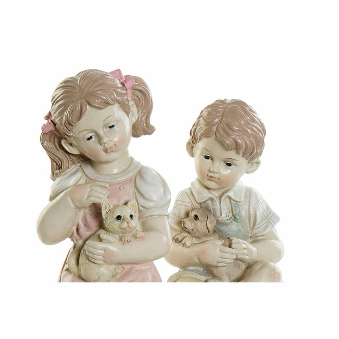 Decorative Figure DKD Home Decor Resin Children (14.5 x 16 x 26 cm) (2 pcs)