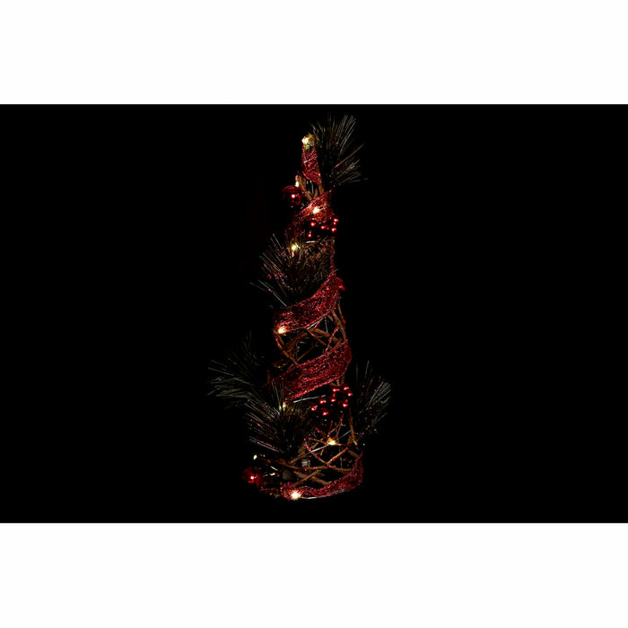 Christmas Tree DKD Home Decor Red Green Golden 16 x 16 x 41 cm Plastic (2 Units)