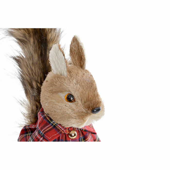 Christmas bauble DKD Home Decor Polyester Squirrel (2 pcs) (12 x 15 x 25 cm)