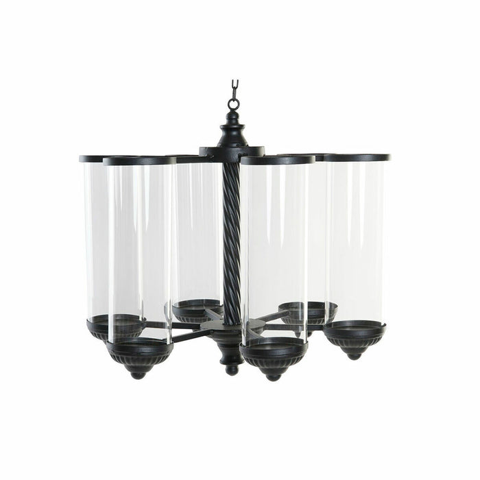 Candleholder DKD Home Decor Black Metal Crystal 53 x 53 x 52 cm