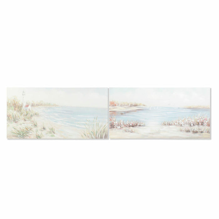 Canvas DKD Home Decor Pinewood Canvas 140 x 3,7 x 70 cm