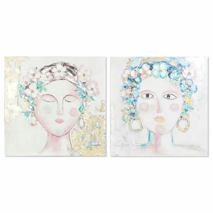 Canvas DKD Home Decor Pinewood Canvas 100 x 3,5 x 100 cm