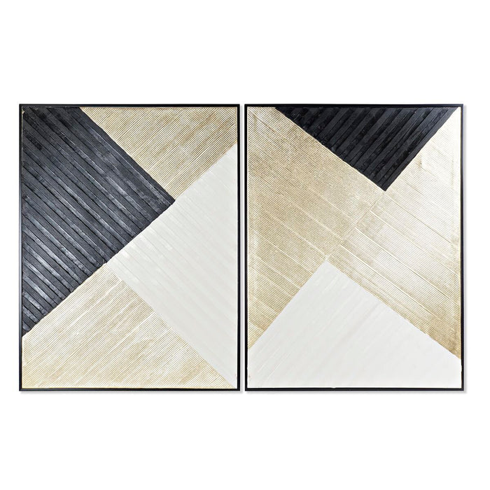 Canvas DKD Home Decor Modern Geometric (93 x 3,5 x 123 cm) (2 Units)