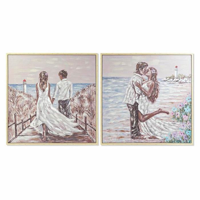 Canvas DKD Home Decor polystyrene Canvas 100 x 4 x 100 cm