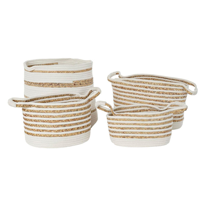 Basket set DKD Home Decor Seagrass Boho 36 x 36 x 34 cm