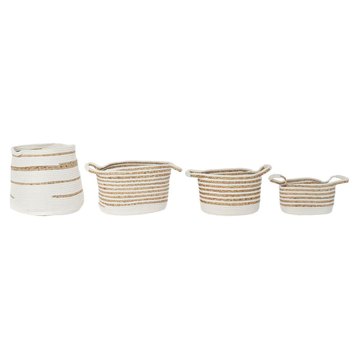 Basket set DKD Home Decor Seagrass Boho 36 x 36 x 34 cm