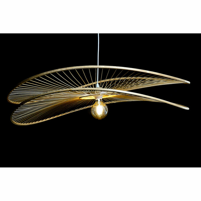 Ceiling Light DKD Home Decor Brown Bamboo 50 W 100 x 100 x 25 cm