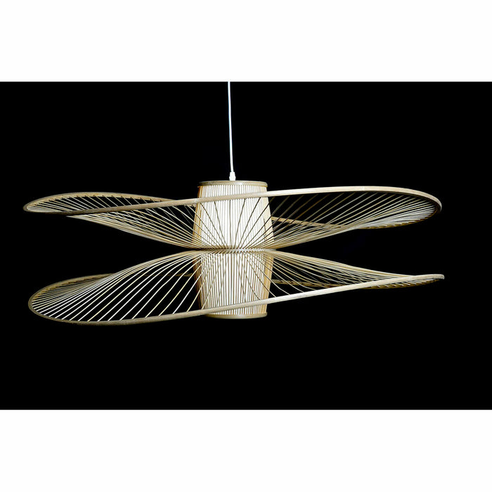 Ceiling Light DKD Home Decor White Natural Bamboo 50 W 100 x 100 x 32 cm